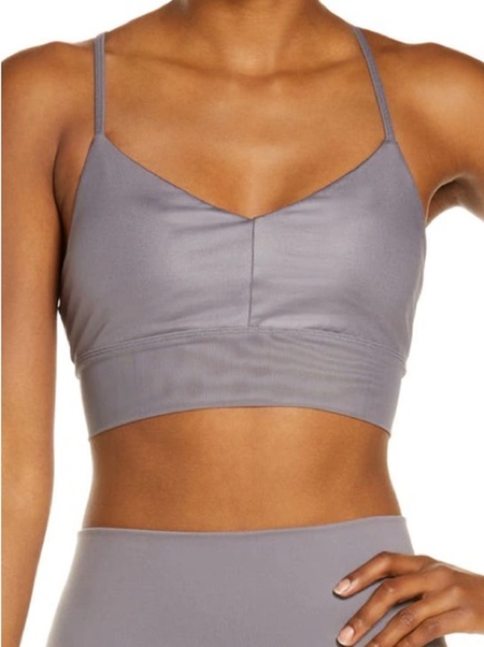 Alo Yoga Lavish Bra in Purple Dusk XS EUC Mesh Band - Picture 2 of 10